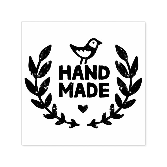Carimbo Auto Entintado Handmade Laurel Wreath Design (Design)