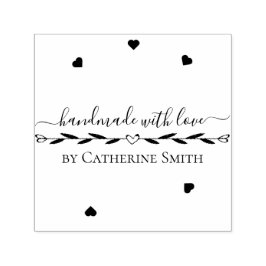 Carimbo Auto Entintado “Handmade with Love” Rubber Stamp