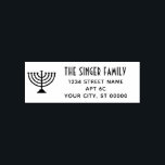 Carimbo Auto Entintado Hanukkah Chanukah Menorah Nome Endereço de Devoluç<br><div class="desc">Nome Menorah Hanukkah Endereço de retorno ==========</div>