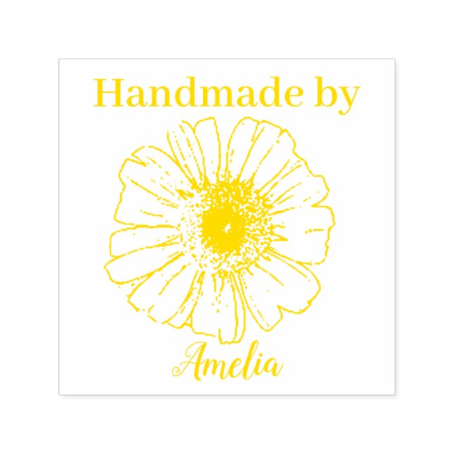 Carimbo Auto Entintado Happy Daisy Handmade (Design)