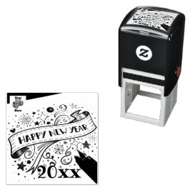 Carimbo Auto Entintado Happy New Year