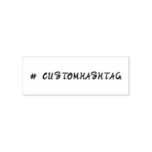 Carimbo Auto Entintado Hashtag Moderno Design Personalizado Minimalista