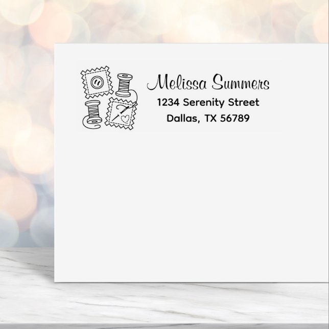 Carimbo Auto Entintado Hobby do Artesanato de costura - Endereço do Agulh (Criador carregado)