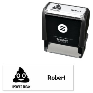 Carimbo Auto Entintado Hoje, Poo Emoji Personalizado