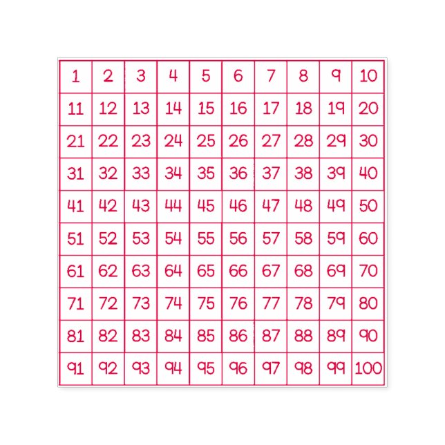 Carimbo Auto Entintado Hundreds Chart Self-Inking Stamp (Design)