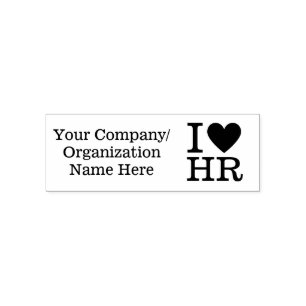Carimbo Auto Entintado I ❤️ Love HR (Departamento de RH).