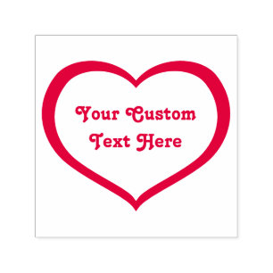 Carimbo Auto Entintado Ícone de Coração Plano