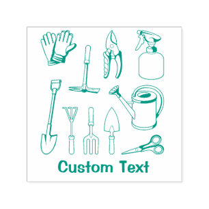Carimbo Auto Entintado Ícones de jardinagem
