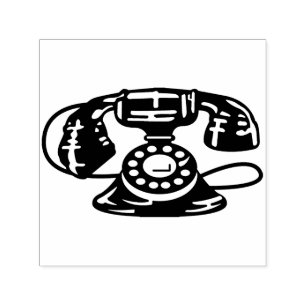 Carimbo Auto Entintado Ilustração bonito do telefone do vintage