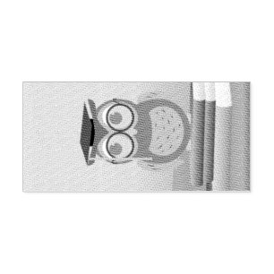 Carimbo Auto Entintado Ilustração de coruja