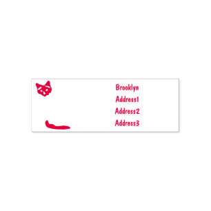 Carimbo Auto Entintado Ilustração de desenho animado de gato siamês