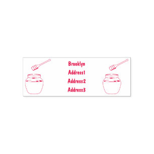 Carimbo Auto Entintado Ilustração de desenho animado de mel