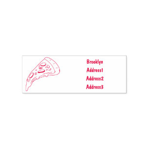 Carimbo Auto Entintado Ilustração de desenho animado de pizza