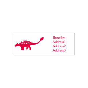 Carimbo Auto Entintado Ilustração do dinossauro blindado Ankylosaurus