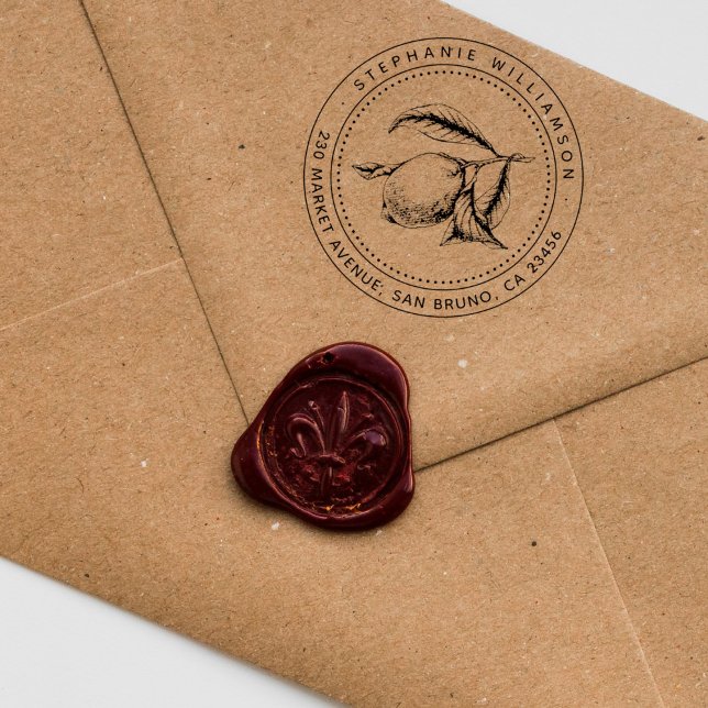 Carimbo Auto Entintado Ilustração Limon Nome Personalizado e Endereço de  (Criador carregado)