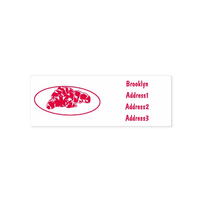 Carimbo Auto Entintado Imagem croissant (Design)