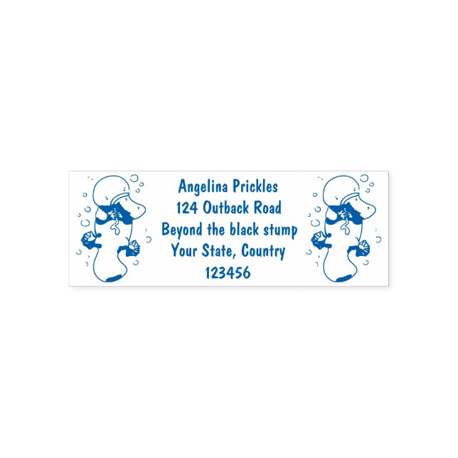 Carimbo Auto Entintado Imagem de desenho animado de platypus de bebê feli (Design)