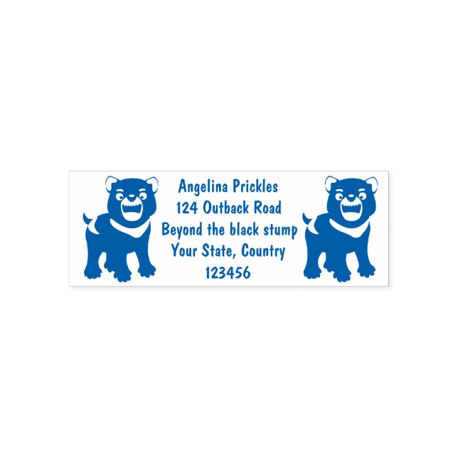 Carimbo Auto Entintado Imagem de desenho animado do demônio da Tasmânia,  (Design)