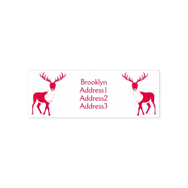 Carimbo Auto Entintado Imagem de desenho de Reindeer (Design)