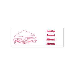 Carimbo Auto Entintado Imagem de desenhos em Sandwich