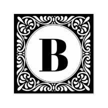Iniciais de monograma decorativas