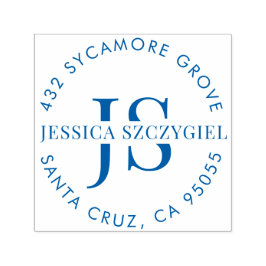 Carimbo Auto Entintado Iniciais do Monograma Personalizado Nome do Cheio 