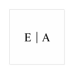 Carimbo Auto Entintado Iniciais Simples do Logotipo de Casamento de Monog