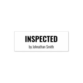 Carimbo Auto Entintado INSPECTED by Inspector's Name  Business Template