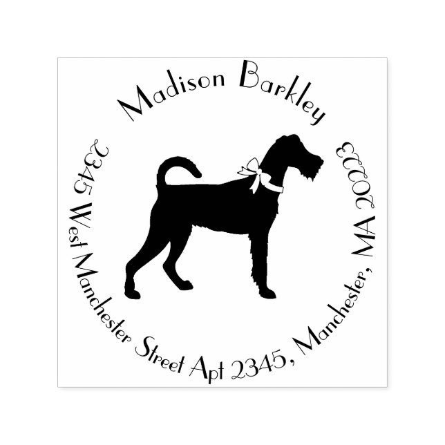 Carimbo Auto Entintado Irish Terrier Dog Puppy (Design)