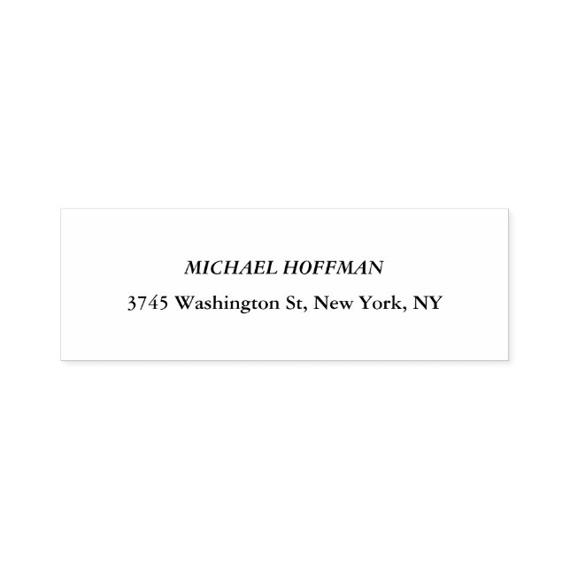 Carimbo Auto Entintado Itálico Clássico Minimalista Branco Criativo (Design)