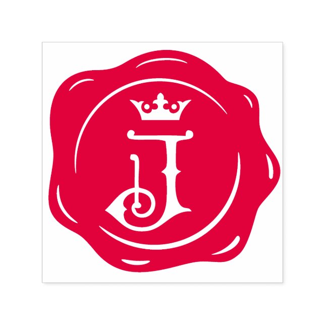 Carimbo Auto Entintado J - Antiga cera - Letra inicial gótica gótica (Design)