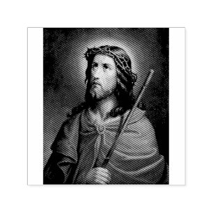 Carimbo Auto Entintado Jesus com Coroa de espinhos
