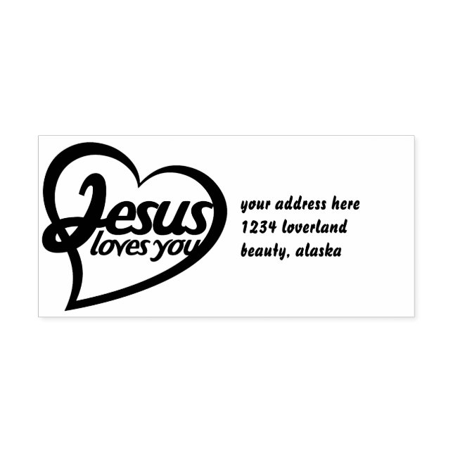 Carimbo Auto Entintado Jesus te ama (Design)