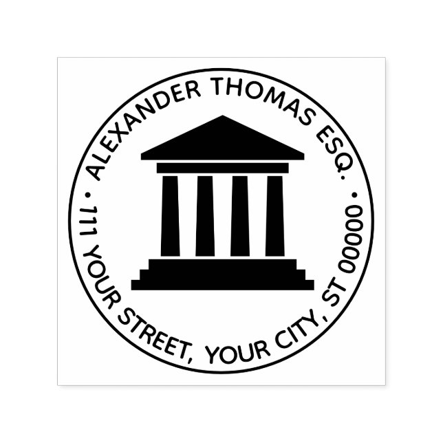 Carimbo Auto Entintado Jurista Legal Juiz Nome Endereço de Devolução (Design)