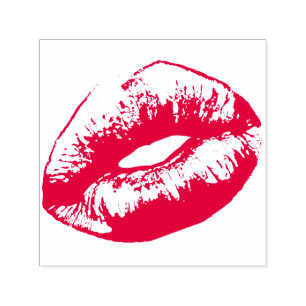 Carimbo Auto Entintado Kissable Lábios Lipstick
