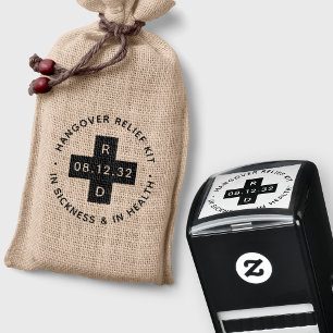 Carimbo Auto Entintado Kit de Alivio personalizado de hangover de casamen