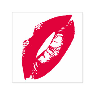 Carimbo Auto Entintado Lábios Kiss Lipstick