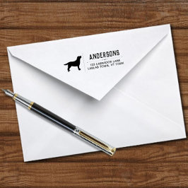 Carimbo Auto Entintado Labrador Outline Return Address