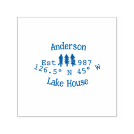 Carimbo Auto Entintado Lago House ets. Data ano em que as coordenadas per