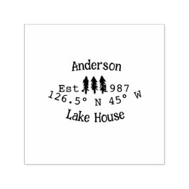 Carimbo Auto Entintado Lago House ets. Data ano em que as coordenadas per