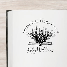 Carimbo Auto Entintado Lavanda Cresce A Partir Do Livro