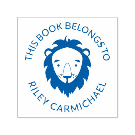 Carimbo Auto Entintado Leão Este Livro Pertence A - Nome