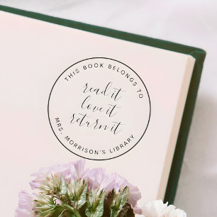 Carimbo Auto Entintado Leia "Adorei"   Este Livro Pertence A