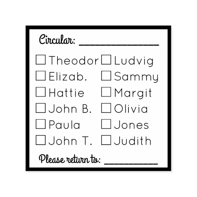 Carimbo Auto Entintado Letra circular Modelo 12 pessoas (Design)