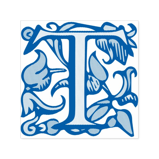 Carimbo Auto Entintado Letra Manuscrita Medieval T (Design)