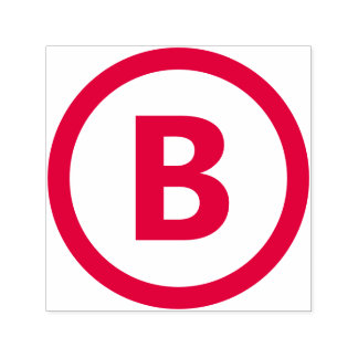 Carimbo Auto Entintado Letra personalizável em negrito com limite de quad