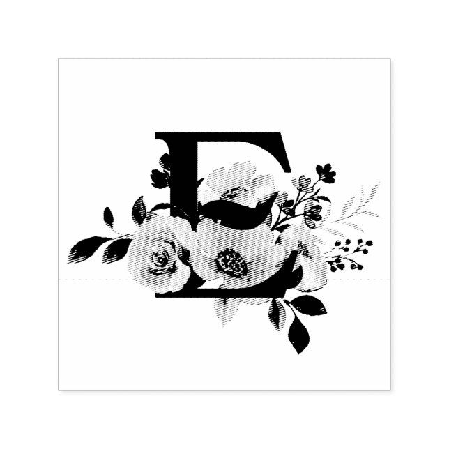 Carimbo Auto Entintado Letter E (Design)