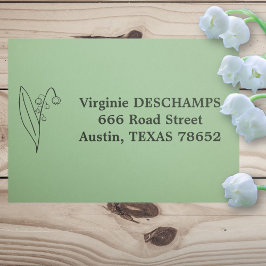 Carimbo Auto Entintado Lily Botânica da Flor de Arte da Linha do Vale