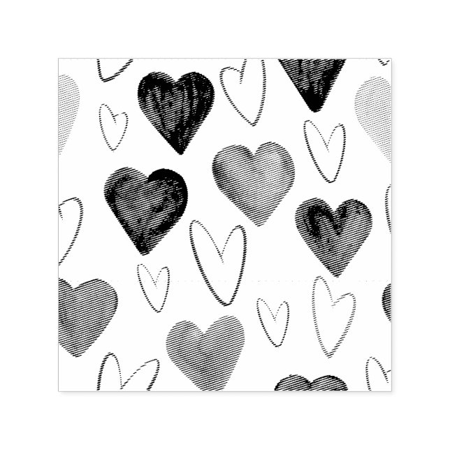 Carimbo Auto Entintado Linhas Desenhadas da Mão d'Água Desenhado Desenho  (Design)