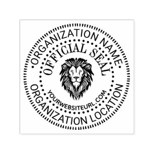 Carimbo Auto Entintado Lion Head #3 Generic Oficial Nome do Selo Local UR